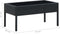 vidaXL - Tuintafel - 75x40x37 - cm - poly - rattan - zwart