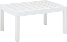 vidaXL - Tuintafel - 78x55x38 - cm - kunststof - wit