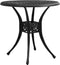 vidaXL - Tuintafel - 78x78x72 - cm - gietaluminium - zwart