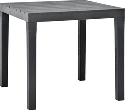 vidaXL - Tuintafel - 78x78x72 - cm - kunststof - antraciet