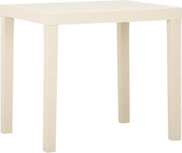 vidaXL - Tuintafel - 79x65x72 - cm - kunststof - wit
