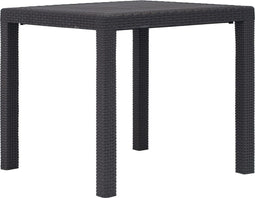 vidaXL - Tuintafel - 79x79x72 - cm - rattan-look - kunststof - bruin