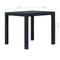 vidaXL - Tuintafel - 79x79x72 - cm - rattan-look - kunststof - antraciet