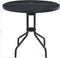 vidaXL - Tuintafel - 80 - cm - staal - en - glas - zwart