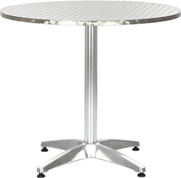 vidaXL Tuintafel 80x70 cm aluminium zilverkleurig