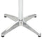 vidaXL Tuintafel 80x70 cm aluminium zilverkleurig