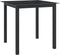 vidaXL - Tuintafel - 80x80x74 - cm - aluminium - en - glas - zwart