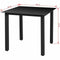 vidaXL - Tuintafel - 80x80x74 - cm - aluminium - en - glas - zwart