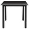 vidaXL - Tuintafel - 80x80x74 - cm - aluminium - en - glas - zwart