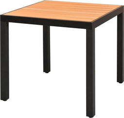 vidaXL Tuintafel 80x80x74 cm aluminium en HKC bruin