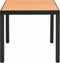 vidaXL Tuintafel 80x80x74 cm aluminium en HKC bruin
