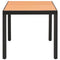 vidaXL Tuintafel 80x80x74 cm aluminium en HKC bruin
