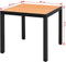 vidaXL Tuintafel 80x80x74 cm aluminium en HKC bruin