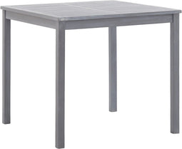 vidaXL - Tuintafel - 80x80x74 - cm - massief - acaciahout - grijs