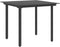 vidaXL - Tuintafel - 80x80x74 - cm - staal - en - glas - zwart