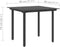 vidaXL - Tuintafel - 80x80x74 - cm - staal - en - glas - zwart