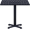 vidaXL - Tuintafel - 80x80x75 - cm - zwart