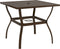 vidaXL - Tuintafel - 81,5x81,5x72 - cm - staal - bruin