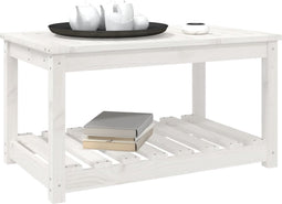 vidaXL Tuintafel 82,5x50,5x45 cm massief grenenhout wit