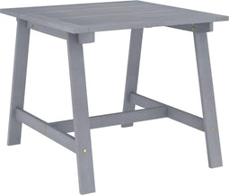 vidaXL - Tuintafel - 88x88x74 - cm - massief - acaciahout - grijs