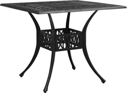 vidaXL - Tuintafel - 90x90x73 - cm - gietaluminium - zwart