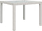 vidaXL - Tuintafel - 90x90x75 - cm - gehard - glas - en - poly - rattan - wit