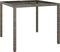 vidaXL - Tuintafel - 90x90x75 - cm - gehard - glas - en - poly - rattan - grijs
