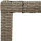 vidaXL - Tuintafel - 90x90x75 - cm - gehard - glas - en - poly - rattan - beige