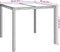 vidaXL - Tuintafel - 90x90x75 - cm - gehard - glas - en - poly - rattan - wit