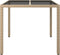 vidaXL - Tuintafel - 90x90x75 - cm - gehard - glas - en - poly - rattan - beige
