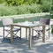 vidaXL - Tuintafel - 90x90x75 - cm - gehard - glas - en - poly - rattan - grijs