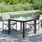vidaXL - Tuintafel - 90x90x75 - cm - gehard - glas - en - poly - rattan - zwart