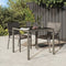 vidaXL - Tuintafel - 90x90x75 - cm - gehard - glas - en - poly - rattan - grijs