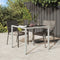 vidaXL - Tuintafel - 90x90x75 - cm - gehard - glas - en - poly - rattan - wit
