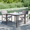 vidaXL - Tuintafel - 90x90x75 - cm - gehard - glas - en - poly - rattan - bruin