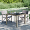 vidaXL - Tuintafel - 90x90x75 - cm - gehard - glas - en - poly - rattan - grijs