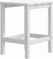 vidaXL - Tuintafel - Adirondack - 38x38x46 - cm - HDPE - wit