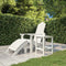 vidaXL - Tuintafel - Adirondack - 38x38x46 - cm - HDPE - wit