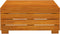 vidaXL - Tuintafel - en - voetensteun - met - kussen - massief - acaciahout