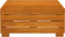 vidaXL - Tuintafel - en - voetensteun - met - kussen - massief - acaciahout
