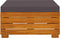 vidaXL - Tuintafel - en - voetensteun - met - kussen - massief - acaciahout