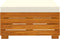 vidaXL - Tuintafel - en - voetensteun - met - kussen - massief - acaciahout
