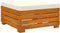 vidaXL - Tuintafel - en - voetensteun - met - kussen - massief - acaciahout