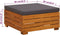 vidaXL - Tuintafel - en - voetensteun - met - kussen - massief - acaciahout