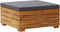 vidaXL - Tuintafel - en - voetensteun - met - kussen - massief - acaciahout