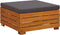 vidaXL - Tuintafel - en - voetensteun - met - kussen - massief - acaciahout