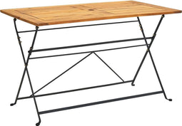 vidaXL - Tuintafel - inklapbaar - 120x70x74 - cm - massief - acaciahout