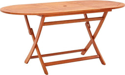 vidaXL - Tuintafel - inklapbaar - 160x85x74 - cm - massief - eucalyptushout