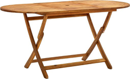 vidaXL - Tuintafel - inklapbaar - 160x85x75 - cm - massief - acaciahout