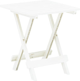 vidaXL - Tuintafel - inklapbaar - 45x43x50 - cm - kunststof - wit